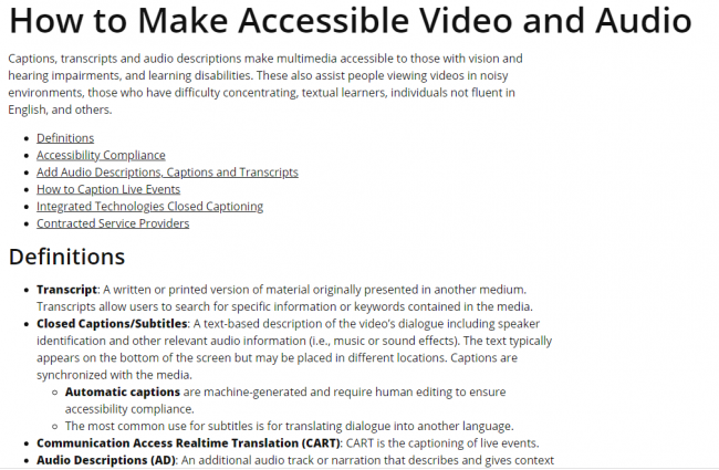 5s163s15d Resource Preview for How to Make Accessible Video and Audio